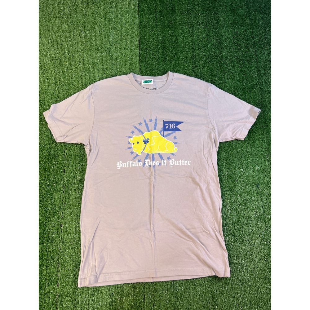 26 Shirts Mens Buffalo Does It Butter Graphic Tee Grey Size M 716 Bison Shirt